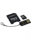 Карта памяти Kingston microSDHC 32Gb Class 4 + SD адаптер + USB картридер (MBLY4G2/32GB)  icon