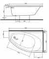 Акриловая асимметричная ванна Kolo Elipso XWA0660/1 фото 2