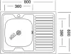 Кухонная мойка Kromevye Lay-On EC 220 D icon 2