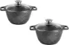 Набор кастрюль Kukmara кмт23на (темный мрамор) icon