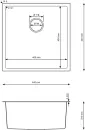 Кухонная мойка Lanilia Evier 44.1 Inox icon 9