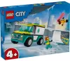 Конструктор Lego City Скорая помощь и сноубордист 60403 icon