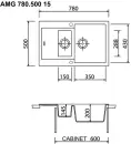 Кухонная мойка Longran Amanda AMG 780.500 15 (croma/49) icon 2