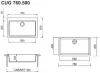 Кухонная мойка Longran Cube CUG 760.500 (alpina/07) icon 3