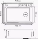 Кухонная мойка Marrbaxx B7546-R Decor B7546-DMR (графит/темно-серый) icon 4