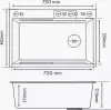 Кухонная мойка Marrbaxx C7546-R Decor C7546-DMR (нержавеющая сталь) icon 2