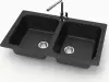 Кухонная мойка Marrbaxx Карельский камень модель 20/Q4 (черный) icon 2
