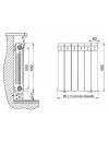 Алюминиевый радиатор Melana 500B-8 icon 2