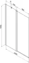 Шторка на ванну Mexen Flip Chrome Matt 100 фото 2