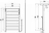 Полотенцесушитель Maxonor PL-TRE05-50-6-3 с полкой (серый, подключение слева) icon 2