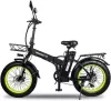 Электровелосипед Minako F10 зеленые колеса фото 2