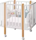 Детская кровать-трансформер MLK Оливия (белый/бук) icon