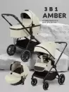 Детская универсальная коляска MOWbaby Amber 3 в 1 / MB068 (бежевый) icon 2