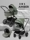 Детская универсальная коляска MOWbaby Amber 3 в 1 / MB068 (оливковый) icon 2