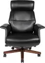 Офисное кресло Norden Вагнер / A2067 black leather (черный/натуральное дерево) фото 3