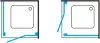 Душевой уголок Omnires Manhattan ADC12X-ABLTR + ADR80X-BLTR фото 3