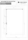 Душевой уголок Omnires Manhattan ADC12X-ABLTR + ADR80X-BLTR фото 4
