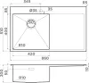 Кухонная мойка Omoikiri Akisame 86 IN-L фото 2