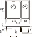 Кухонная мойка Omoikiri Kata 55-2-U DC icon 2