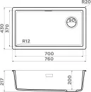 Кухонная мойка Omoikiri Kata 76-U/I Side BL фото 2