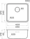 Кухонная мойка Omoikiri Omi 43-U/I-GB Ultra Mini icon 2