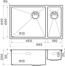 Кухонная мойка Omoikiri Taki 69-2-U/IF IN-L Side icon 2