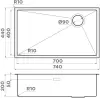 Кухонная мойка Omoikiri Taki 74-U/IF-GB Side icon 2