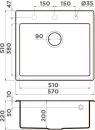 Кухонная мойка Omoikiri Tedori 57 GR icon 2