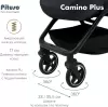 Детская прогулочная коляска Pituso Camino + чехол на ножки / Q-5 (черный) icon 3