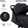 Детская прогулочная коляска Pituso Camino + чехол на ножки / Q-5 (черный) icon 6