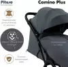 Детская прогулочная коляска Pituso Camino + чехол на ножки / Q-5 (графит) icon 6