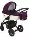 Детская коляска Pituso Confort 2 в 1 (темно-фиолетовый, белая кожа) фото 3