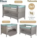 Кровать-манеж Pituso Valencia (мятно-серый) фото 6