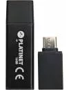 USB Flash Platinet X-Depo USB 3.0 + Type-C Adapter 16GB (черный) фото 2
