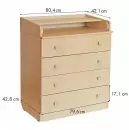 Пеленальный комод Polini Kids Simple 1580 (натуральный) icon 2