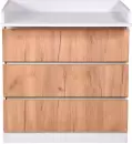 Комод пеленальный Polini Kids Simple 1980 / 0002885.174 (белый/дуб крафт золотой) icon