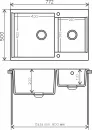 Кухонная мойка Polygran Brig 772 (космос 316) icon 2