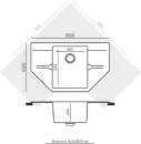 Кухонная мойка Polygran Riff 800 (космос 316) icon 3