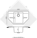 Кухонная мойка Polygran Riff 800 (серый 14) фото 3