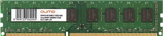 Оперативная память QUMO 8GB DDR3 PC3-12800 QUM3U-8G1600C11L фото