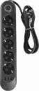 Сетевой фильтр Qumo Power Bar Light SPFS P-0009 51555 (3 м, черный) icon
