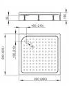 Душевой поддон Radaway Rodos C 80x80 icon 3