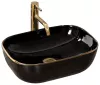 Умывальник Rea Belinda Black Gold Edge U8796 icon