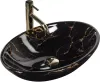 Умывальник Rea Pamela Black Marble Shiny U5067 icon