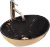 Умывальник Rea Sofia in Marble Black Gold icon