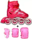 Роликовые коньки Relmax P01-Set (розовый/белый) фото 5