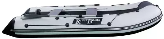 Лодка ПВХ RiverBoats RB-340 НДНД Лайт бело-серая фото 6