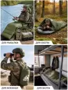 Спальный мешок RSP Outdoors Lager 450 L (оливково-зелёный, 220x75см, молния слева) фото 10