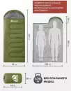 Спальный мешок RSP Outdoors Lager 450 L (оливково-зелёный, 220x75см, молния слева) фото 8