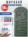 Спальный мешок RSP Outdoors Sleep 350 BIG R (зеленый, молния справа) фото 6